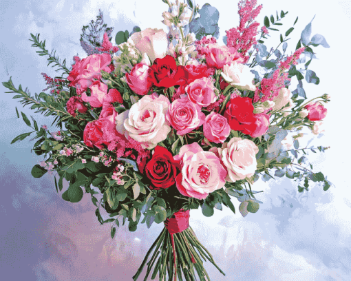 Exquisite Blossoms Bouquet Diamond Painting