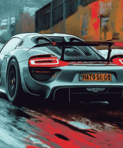 Exquisite Porsche 918 Cars Diamond Painting