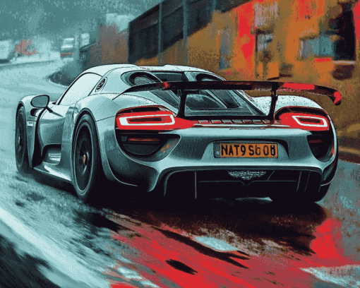 Exquisite Porsche 918 Cars Diamond Painting