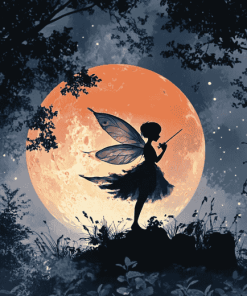 Fairy Moon Silhouette Diamond Painting