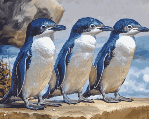 Fairy Penguin Birds of Australia Diamond Painting