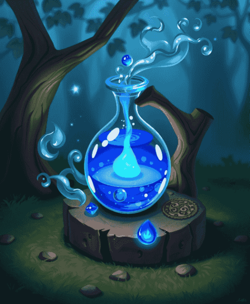 Fantasy Blue Potion Diamond Painting