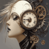 Fantasy Clock Woman Diamond Painting