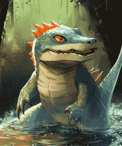 Fantasy Croconaw Pokemon Diamond Painting