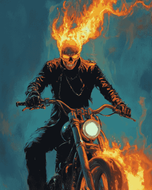 Fantasy Ghost Rider Diamond Painting