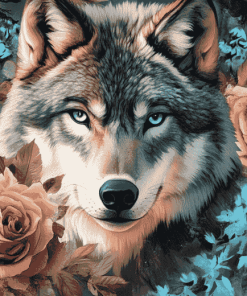 Fantasy Grey Wolf Diamond Painting