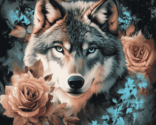 Fantasy Grey Wolf Diamond Painting