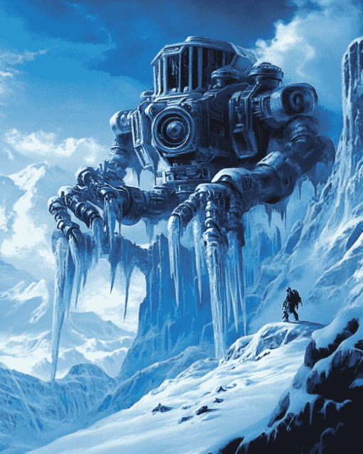 Fantasy Ice Robot Animation Diamond Painting