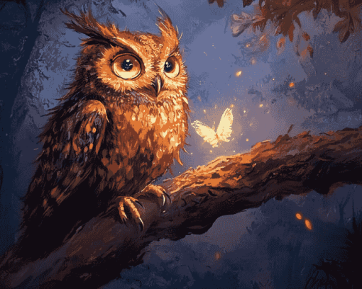 Fantasy Owl Bird Diamond Painting