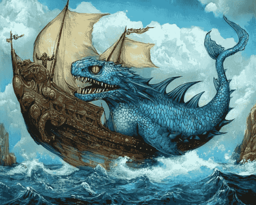 Fantasy Sea Monsters Diamond Painting