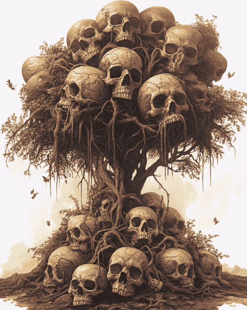 Fantasy Skull Tree Diamond Painting