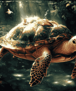 Fantasy Space Turtles Diamond Painting