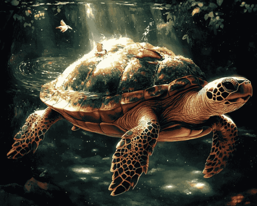 Fantasy Space Turtles Diamond Painting