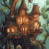 Fantasy Tea House Diamond Painting