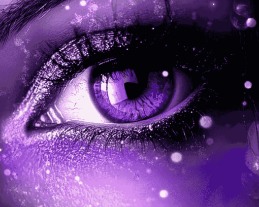 Fantasy Violet Eyes Diamond Painting