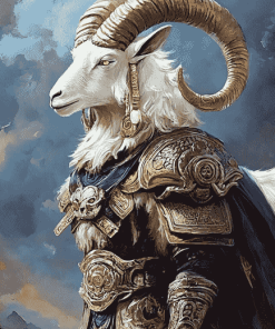 Fantasy Warrior Goat Diamond Painting