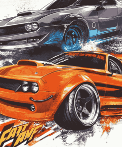 Fast and Furious Movie Cars Diamond Painting