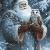 Father Frost Christmas Owl Diamond Painting