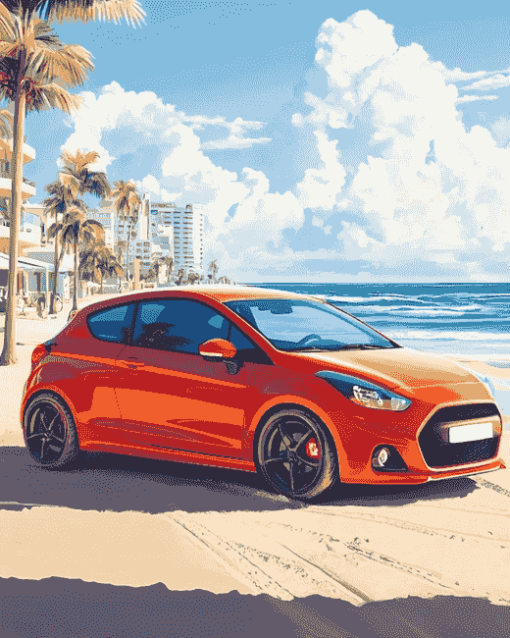 Fiesta St Car Engines Diamond Painting