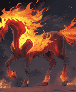 Fire Horse Animation Diamond Painting