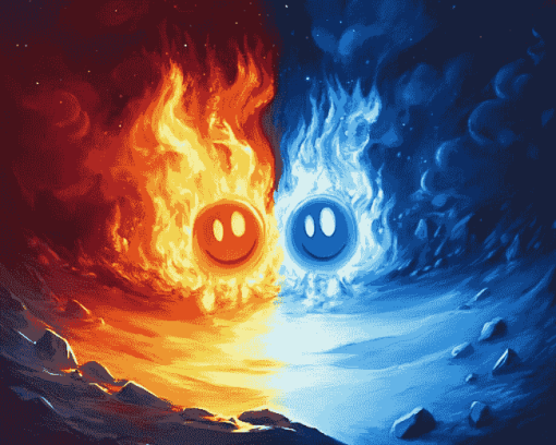 Fire and Ice Animation Diamond Painting