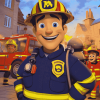 Fireman Sam Animation Diamond Painting