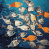 Fish School Koi Carps Diamond Painting