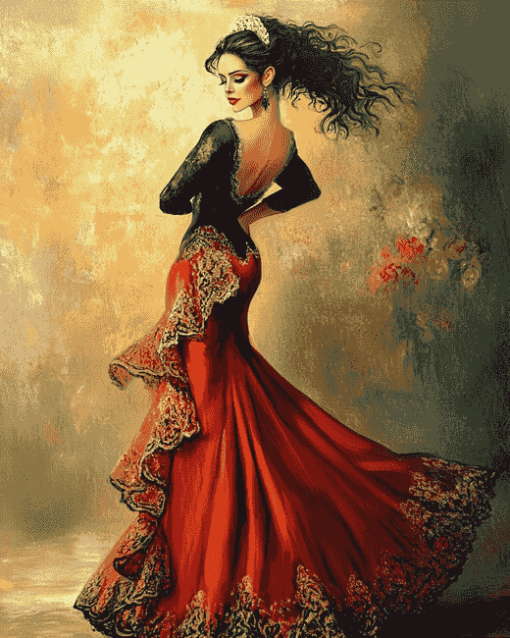 Flamenco Dance Passion Diamond Painting