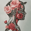 Floral Anatomy Rose Diamond Painting