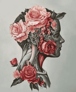 Floral Anatomy Rose Diamond Painting