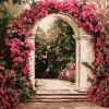 Floral Archway Blossoms Diamond Painting