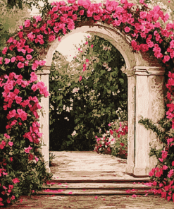 Floral Archway Blossoms Diamond Painting