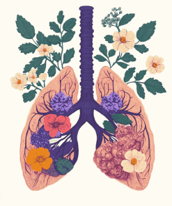 Floral Cartoon Lungs Diamond Painting