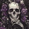 Floral Skull with Roses Diamond Painting