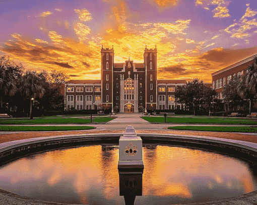 Florida State University Skyline Diamond Painting