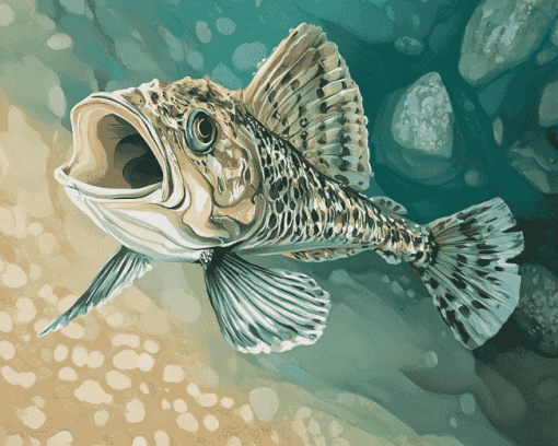 Flounder and Koi Fish Diamond Painting