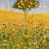 Flower Fields by Klimt Diamond Painting