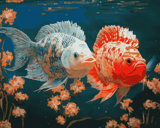 Flowerhorn Fish Beauty Diamond Painting