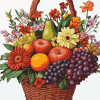 Flowers and Fruits Basket Diamond Painting