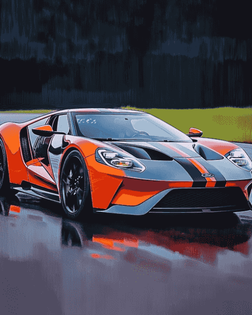 Ford GT Cats Diamond Painting