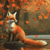 Fox and Bird Autumn Diamond Painting