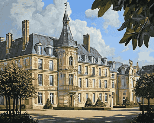 France's Mairie De Rennes Castle Diamond Painting