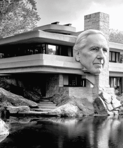 Frank Lloyd Wright Black White Diamond Painting