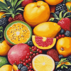 Fresh Tropical Fruit Collection Diamond Painting