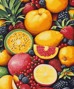 Fresh Tropical Fruit Collection Diamond Painting