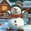 Frosty Snowman Christmas Magic Diamond Painting