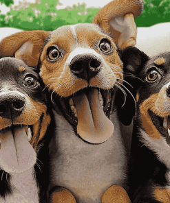 Funny Dogs Puppy Diamond Painting