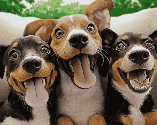 Funny Dogs Puppy Diamond Painting