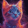 Galaxy Kitty Colorful Diamond Painting