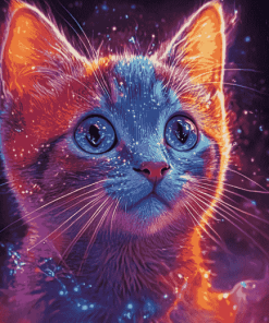 Galaxy Kitty Colorful Diamond Painting